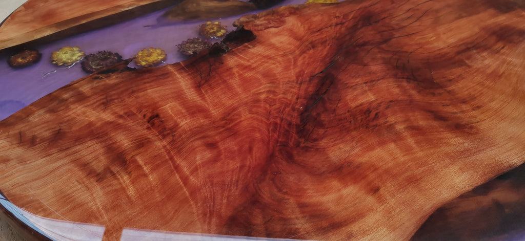 Round Epoxy Table purple