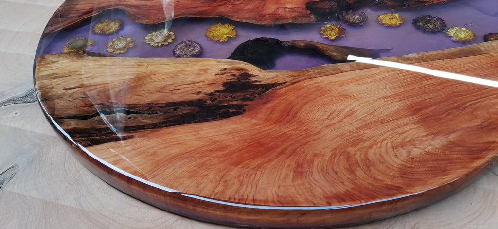 Round Epoxy Table purple